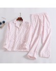100% bawełniana piżama zestaw kobiety Winter Warm Sexy Femme drukuj Cartoon piżama koszule z długim rękawem spodnie 2 sztuka/zes