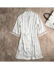 Nowe satynowe kobiety 4 sztuk zestaw snu Rayon bielizna nocna wiosna pidżama z długim rękawem komplet piżamy seksowna podomka sz