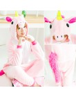 Dorosłych Kigurumi jednorożec piżamy ustawia dzieci piżamy piżamy zwierząt garnitur Cosplay kobiety zimowe ubranie słodkie zwier