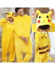 Flanelowe Kigurumi jednorożec dla kobiet Onesies piżamy 2019 zima zwierząt Pikachu piżamy dorosłych onesies Cosplay kot Pijama p