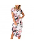 Kobiety kwiatowy Print plaża sukienka moda Boho letnie sukienki damskie Vintage bandaż Bodycon Party Dress Vestidos Plus rozmiar
