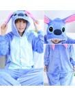 Halloween Kigurumi jednorożec piżama dorosłych zwierząt kot Onesie kobiety mężczyźni para zimowa piżama garnitur Stitch piżamy f
