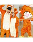Halloween Kigurumi jednorożec piżama dorosłych zwierząt kot Onesie kobiety mężczyźni para zimowa piżama garnitur Stitch piżamy f