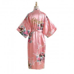 Jedwabna druhna panna młoda szata druhna szata matka szaty kobiety satynowa ślubna Kimono seksowna koszula nocna sukienka kobiet