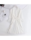 Seksowna biała damska bielizna nocna koronkowa koszula nocna nocna Mini koszula nocna spódnica pończochowa bielizna nocna Rayon 