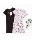 Marka projektant Homewear kobiety dorywczo kreskówkowa koszula nocna panie 100% bawełna koszula nocna kobiet okrągły kołnierz Pl