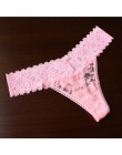 Voplidia kobiety seksowne majtki bielizna stringi stringi 2017 różowa kobieca bezszwowa bielizna kwiecista koronka niskiej talii