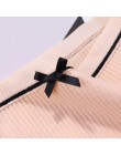 CINOON japoński komplet bielizny bawełnianej cienki gwint komplet biustonosz push-up piękny tył damski zestaw majtki i biustonos