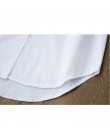 RICORIT damska długa bluzka damska biała koszula biurowa, damska 100% bawełniana koszula Casual bawełniana bluzka moda Blusas Fe