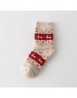 1 para ciepłe skarpetki damskie w paski 3D skarpetki w stylu jesienno-zimowym świąteczne skarpety zimowe dla kobiet kobieta szcz