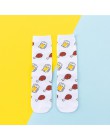 Hot sprzedaży śmieszne skarpetki kobiety dorywczo owoce w stylu kreskówki banan awokado cytryna jajko pączki szczęśliwy w japońs