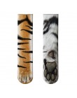 Nowy druk 3D skarpety dla dorosłych zwierząt Unisex załoga kot długie zapasy elastyczne oddychające skarpety pies koń Zebra świn