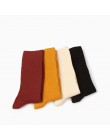 Skarpetki damskie CHAOZHU japońska bawełna wiele kolorów śliczne długie żebra miękkie wysokiej jakości luźne skarpetki na prezen
