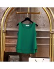 2020 moda lato szyfonowa bluzki kobiety Plus rozmiar 4XL luźna bluzka bez rękawów topy z okrągłym dekoltem 13 kolory bluzka kosz