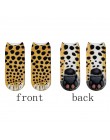 Moda Kawaii 3d drukowane bawełniane skarpetki śliczne koty pazury krótkie skarpetki do kostki dla dzieci Cartoon Funny Animal Pa
