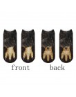 Moda Kawaii 3d drukowane bawełniane skarpetki śliczne koty pazury krótkie skarpetki do kostki dla dzieci Cartoon Funny Animal Pa