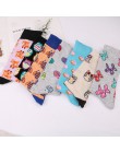 Moda szczęśliwe śmieszne skarpetki miękka bawełniana Sox piękna krzywa kobiety panie dziewczyny Harajuku ptak puppy cat Art skar