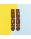 Skarpety damskie bawełniane kreskówki śliczne awokado frytki cytrynowe skarpetki damskie żakardowe trendy Harajuku śmieszne mięk