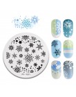 PICT You Snow Winter okrągłe płytki do tłoczenia paznokci warstwa pieczątek do paznokci Design Manicure DIY płyta ze stali nierd