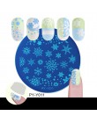 PICT You Snow Winter okrągłe płytki do tłoczenia paznokci warstwa pieczątek do paznokci Design Manicure DIY płyta ze stali nierd