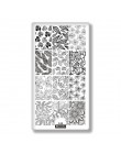 Mezerdoo koronki kwiat wzór paznokci tłoczenia płyty liście obraz tłoczenia drukowanie szablony Nail Art DIY Manicure znaczek na