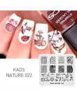 KADS Nature Series inny projekt płytki do stemplowania paznokci motyl szablony górskie DIY obraz zestaw talerzy do Manicure