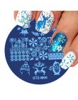 1 sztuk boże narodzenie Halloween tłoczenia płyty szablony do paznokci płatki śniegu czaszka polski szablon Manicure DIY pieczęć