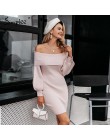 Simplee elegancka damska dzianinowa sukienka z długim rękawem damska jesienno-zimowa miękki sweter sukienka Chic ladies office v