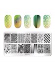 PICT YOU geometryczne płytki do tłoczenia paznokci rośliny kwiatowe wzory naturalne pieczątka na paznokcie szablony Design płytk