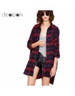 3XL 4XL 5XL Plus rozmiar jesienne topy koszule w szkocką kratę kobiety bluzki Tartan koszula z długim rękawem Baggy sprawdź bluz