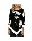 Floral Printed Women Shirt asymetryczna Hem letnia bluzka dla kobiety kwiat koszule z nadrukiem Blusas moda kobieta Camisa koszu