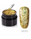 ROSALIND Glitter lakiery hybrydowe cekiny zestaw żel do paznokci Top baza do paznokci UV Soak Off Semi Permanent do Manicure Nai