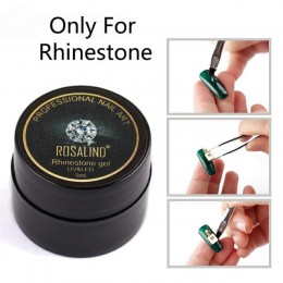 ROSALIND 2 w 1 warstwa wierzchnia klej Rhinestone żel do paznokci 5ml lakier do paznokci wszystko dla wypielęgnowanych hybrydowy