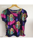 XL-5XL kobiety lato styl codzienne bluzki Flor odzież Plus rozmiar z krótkim rękawem kwiatowy Blusas koszula damska topy rosja 5