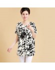 XL-5XL kobiety lato styl codzienne bluzki Flor odzież Plus rozmiar z krótkim rękawem kwiatowy Blusas koszula damska topy rosja 5