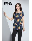 XL-5XL kobiety lato styl codzienne bluzki Flor odzież Plus rozmiar z krótkim rękawem kwiatowy Blusas koszula damska topy rosja 5