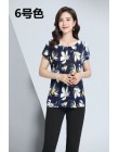 XL-5XL kobiety lato styl codzienne bluzki Flor odzież Plus rozmiar z krótkim rękawem kwiatowy Blusas koszula damska topy rosja 5