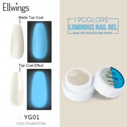 Ellwings Luminous żelowy lakier do paznokci blask w ciemności paznokcie długie, trwałe paznokcie żel żel do zdobienia paznokci u