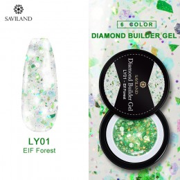 SAVILAND Super Glitter diamentowy żelowy lakier budujący UV LED żel do malowania paznokci lakier Poly żel do paznokci rozszerzen