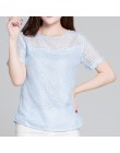 Nowa damska odzież bluzka szyfonowa z koronką szydełkowe damskie koreańskie koszule damskie Blusas bluzki koszula białe bluzki s