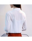 Bluzka damska 2020 bow odzież damska szyfonowa bluzka z długimi rękawami biała solidna fioletowa damska bluzki blusas koszule D3