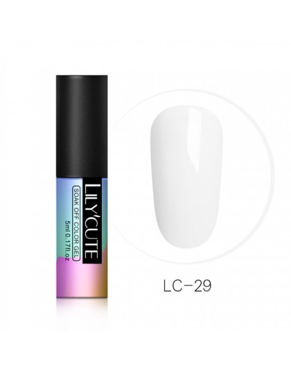 LILYCUTE 5ml 90 kolorowe paznokcie kolorowy żelowy lakier do paznokci Soak Off lampa UV lakier do paznokci Semi permanentny klej