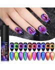 LILYCUTE 5ML 9D kameleon świecący kot oko Soak Off magnetyczny żel uv do dekoracji paznokci polski lakier nail Art baza Top