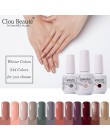 Clou Beaute 15ml żelowy lakier do paznokci uv 244 kolorów lakier Glitter podkład top coat lakier do paznokci vernis semi permana