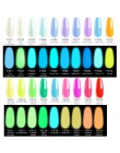 Saviland świecące w ciemności Nail Art brokatowy lakier żelowy świecący neon żelowy lakier do paznokci lato fluorescencyjne usuw