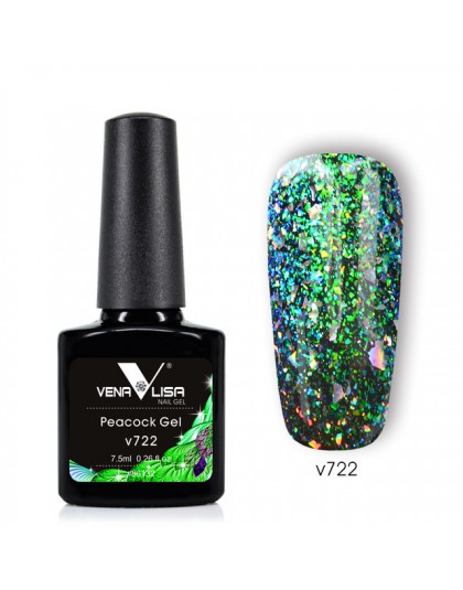 86132 Venalisa Peacock żelowy lakier do paznokci New Arrival Glitter Bling żelowy lakier do paznokci 7.5ml Soak Off UV LED Star