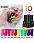 ROSALIND neonowy żelowy lakier do paznokci zestaw Vernis półtrwałe lakiery hybrydowe do Manicure UV Soak Off Primer Poly Gel pod