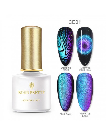 BORN PRETTY 9D kocie oko magnetyczny żel do paznokci 6ml czarny otwór efekt żelowy lakier do paznokci magiczny kameleon Nail Art