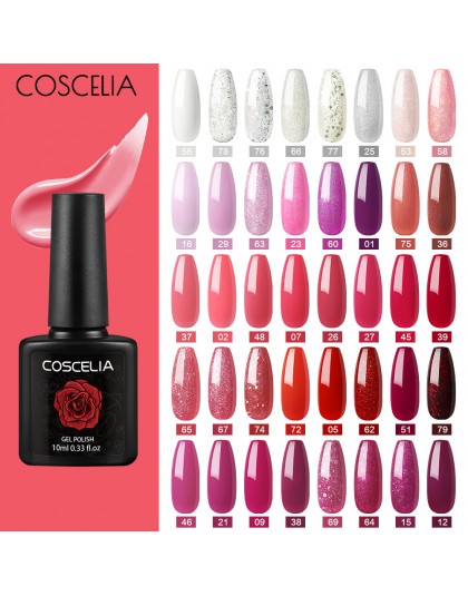 COSCELIA Nail 10ML kolor żelowy lakier do paznokci uv warstwa wierzchnia hybrydowe paznokcie żel Soak Off długotrwały żel do mal