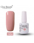 Clou Beaute 15ml żelowy lakier do paznokci uv 244 kolorów lakier Glitter podkład top coat lakier do paznokci vernis semi permana